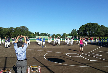 ロータリークラブ野球大会準備運動
