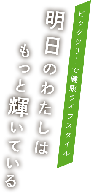ビッグツリーで健康ライフスタイル！